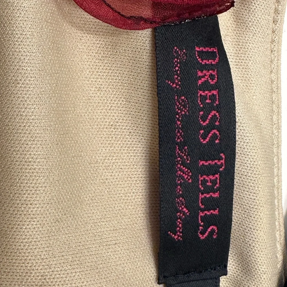 Elegant Tan Ruffle Dress - Picture 3 of 5